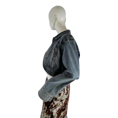 Thalia Sodi Jacket Cropped Jean Blue Size 1X SKU 000232-1