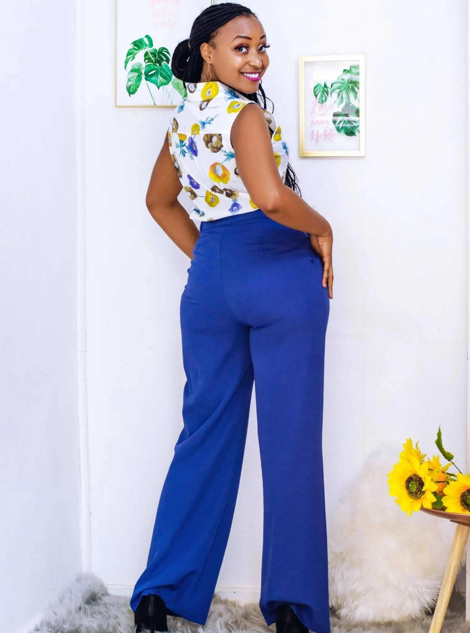 The Fashion Frenzy Flared Trouser - Blue