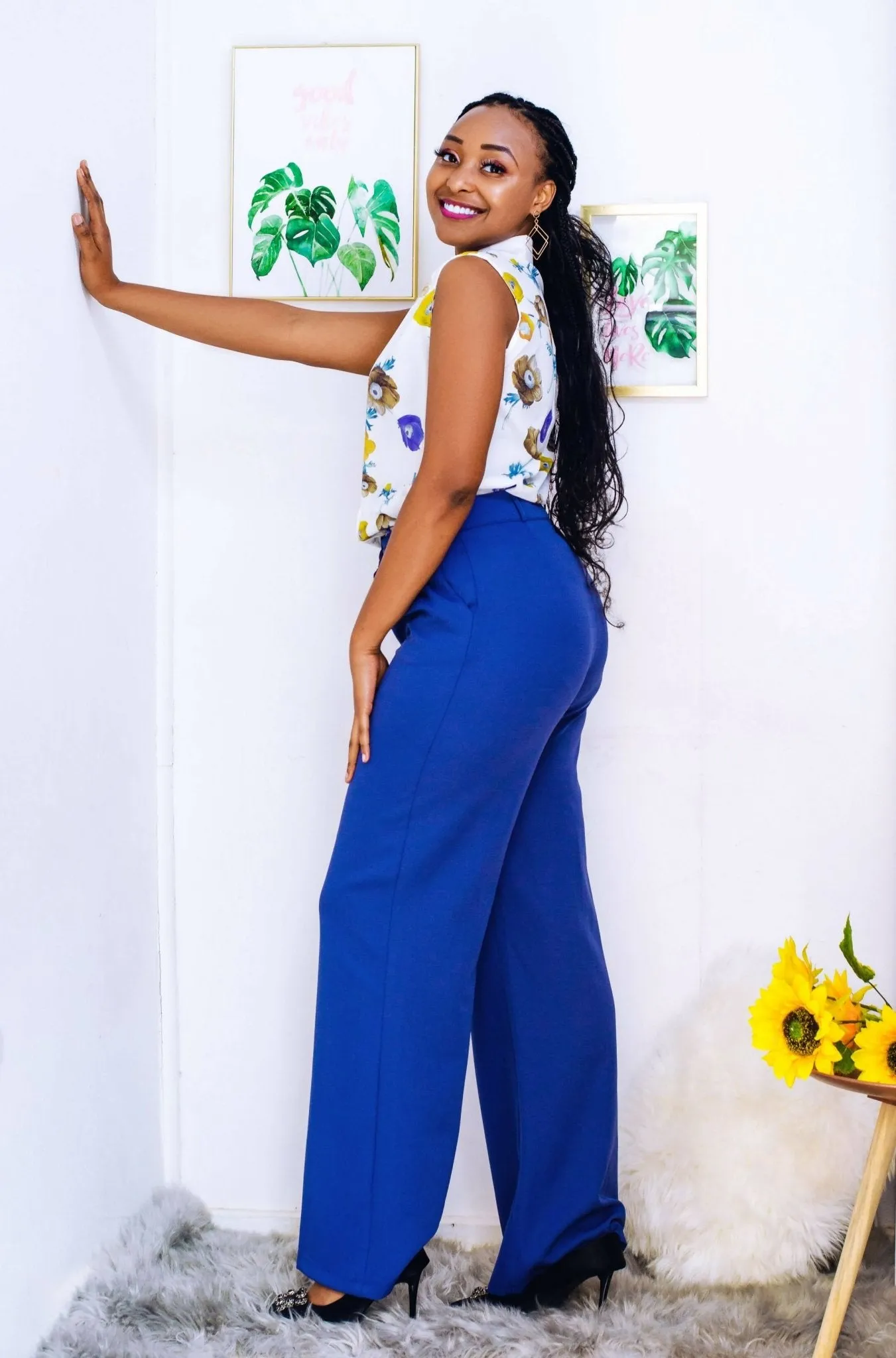 The Fashion Frenzy Flared Trouser - Blue