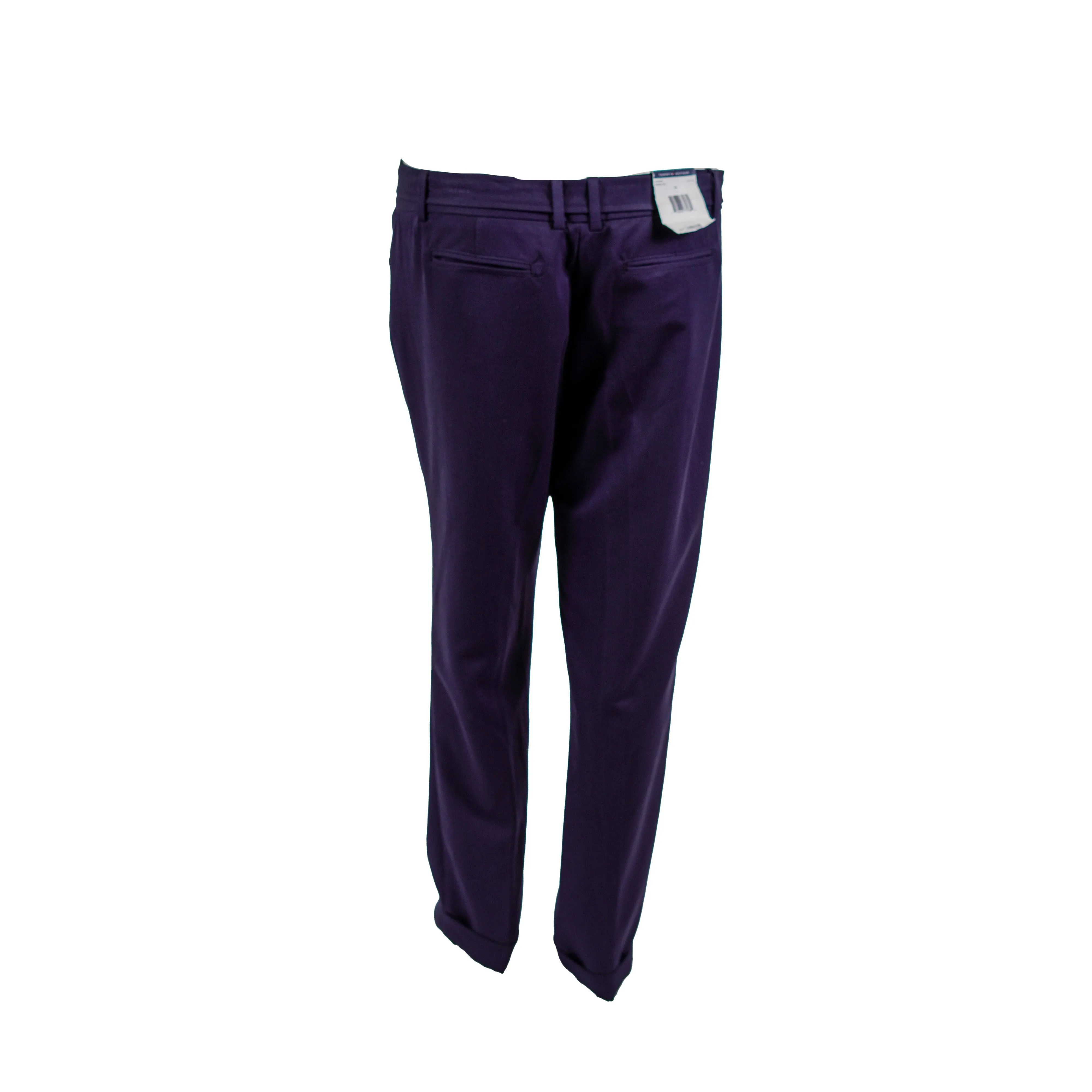 Tommy Hilfiger Women's Pleated Cuffed Belted Casual Pants Navy Blue Size 16
