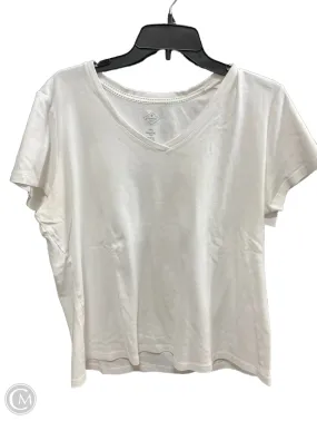 Top Short Sleeve By St Johns Bay In White, Size: Xxl
