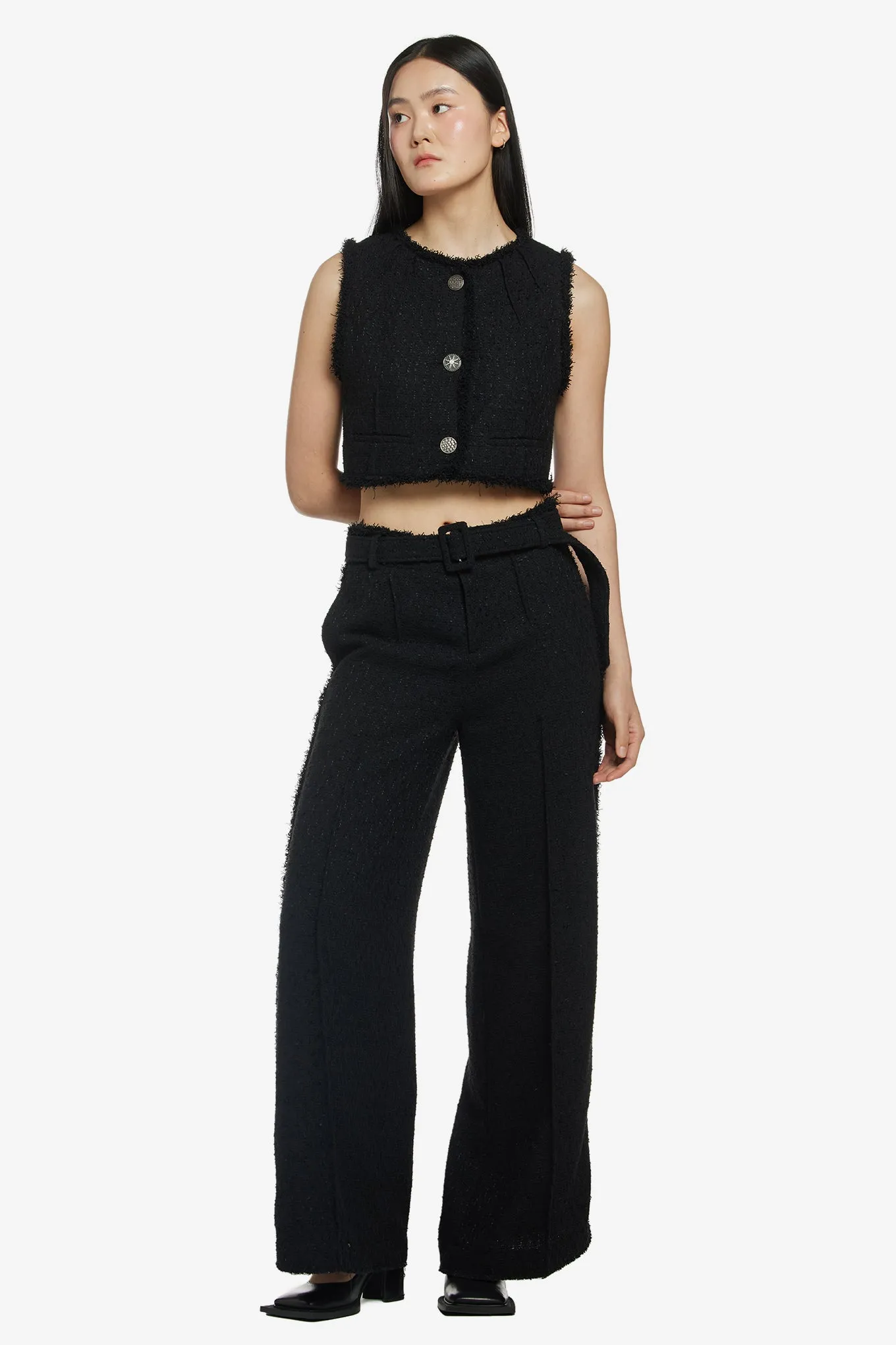TWEED CROPPED VEST