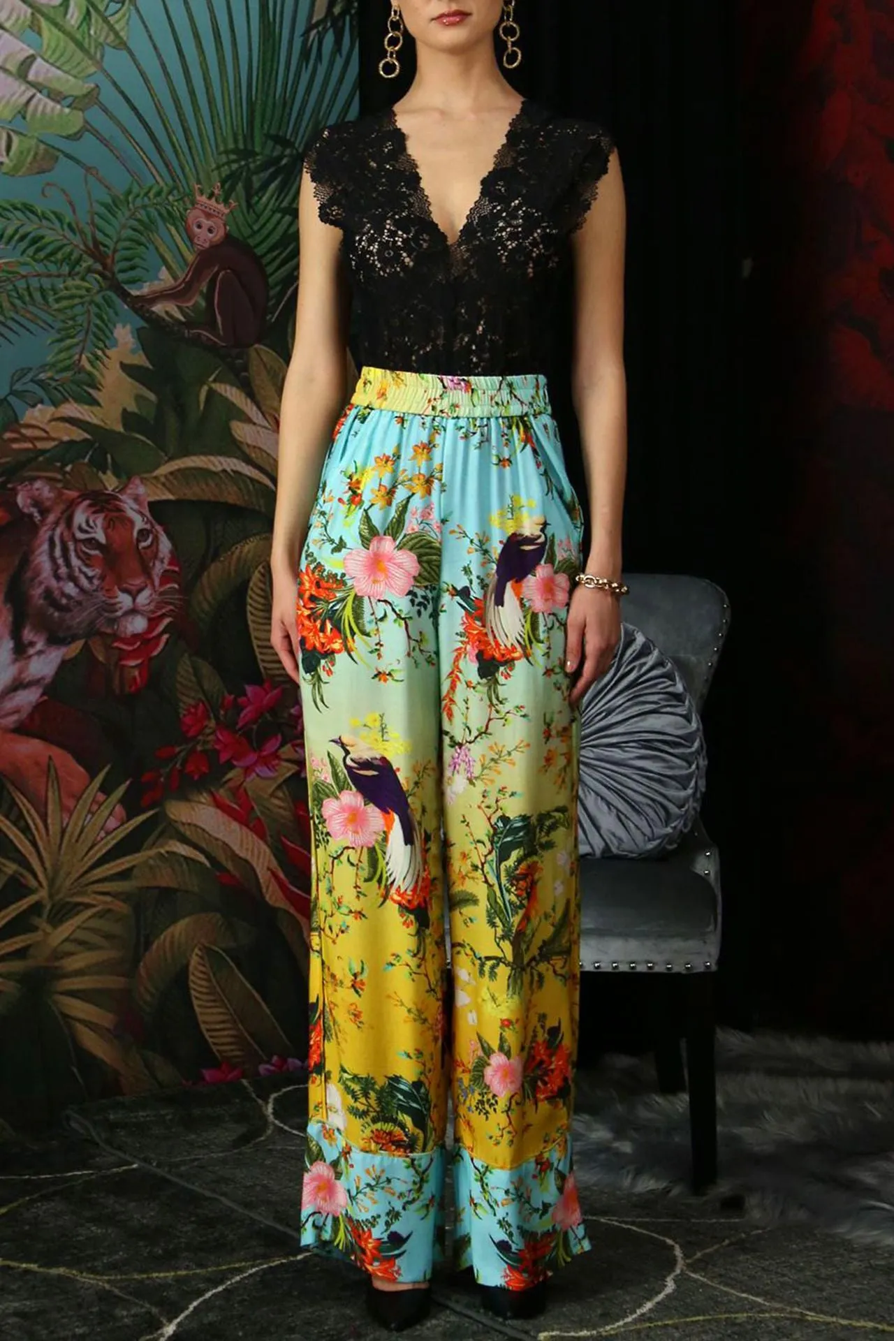 Two Tone Ombre Straight Leg Pants