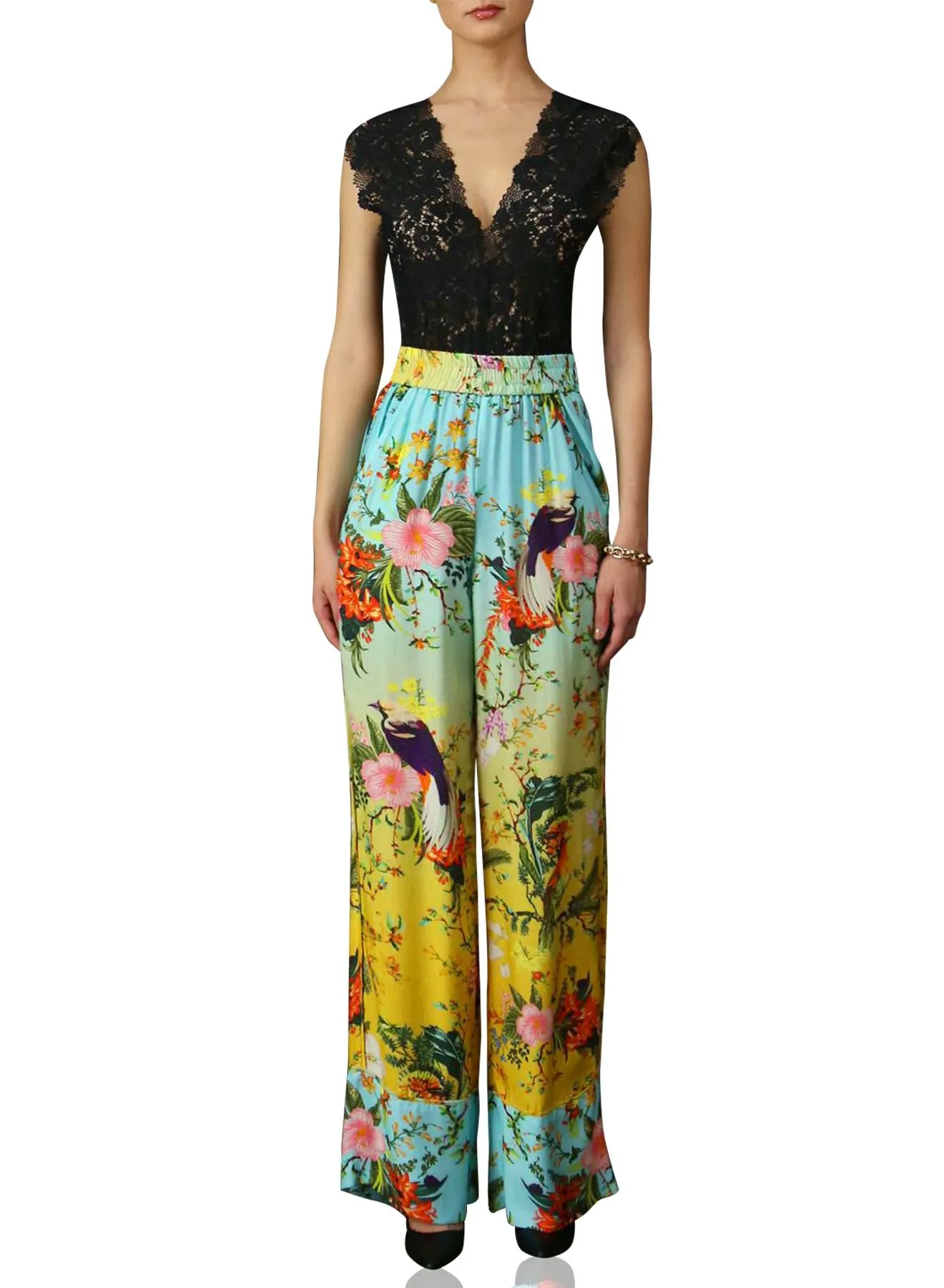 Two Tone Ombre Straight Leg Pants