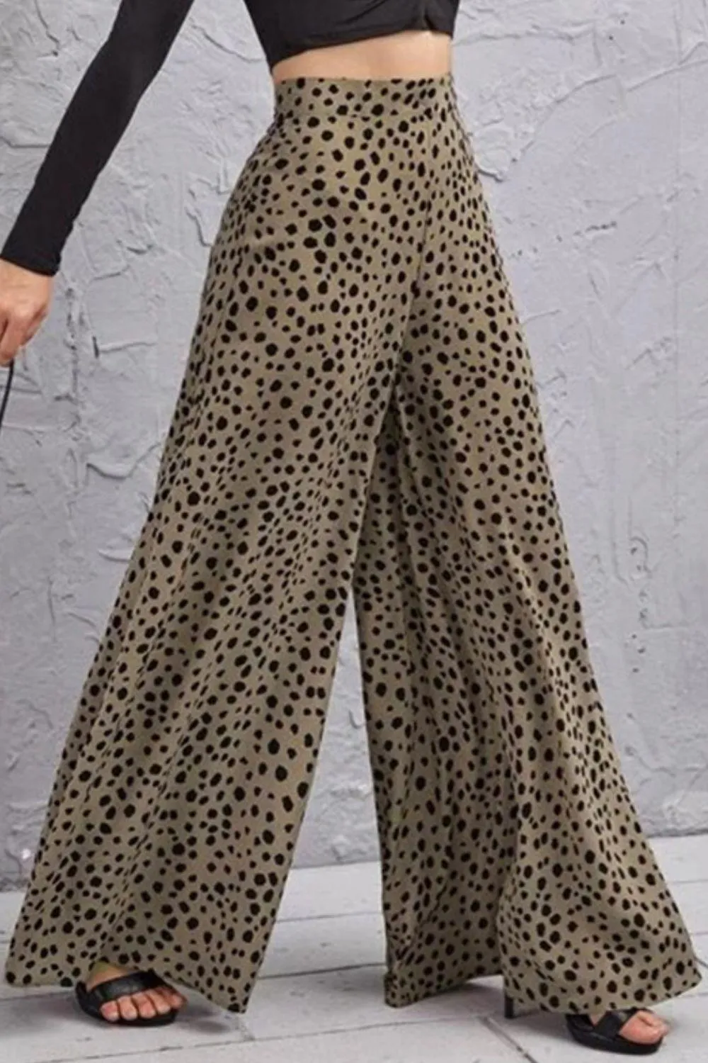 Unbeatable Flare Animal Print Wide Leg Culottes