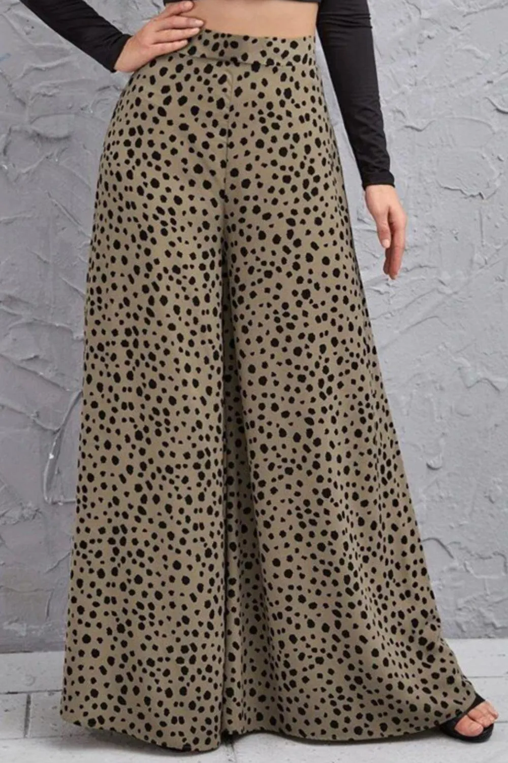 Unbeatable Flare Animal Print Wide Leg Culottes