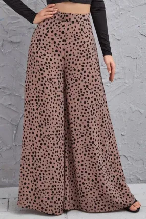 Unbeatable Flare Animal Print Wide Leg Culottes