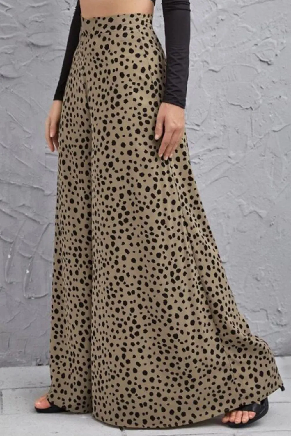 Unbeatable Flare Animal Print Wide Leg Culottes