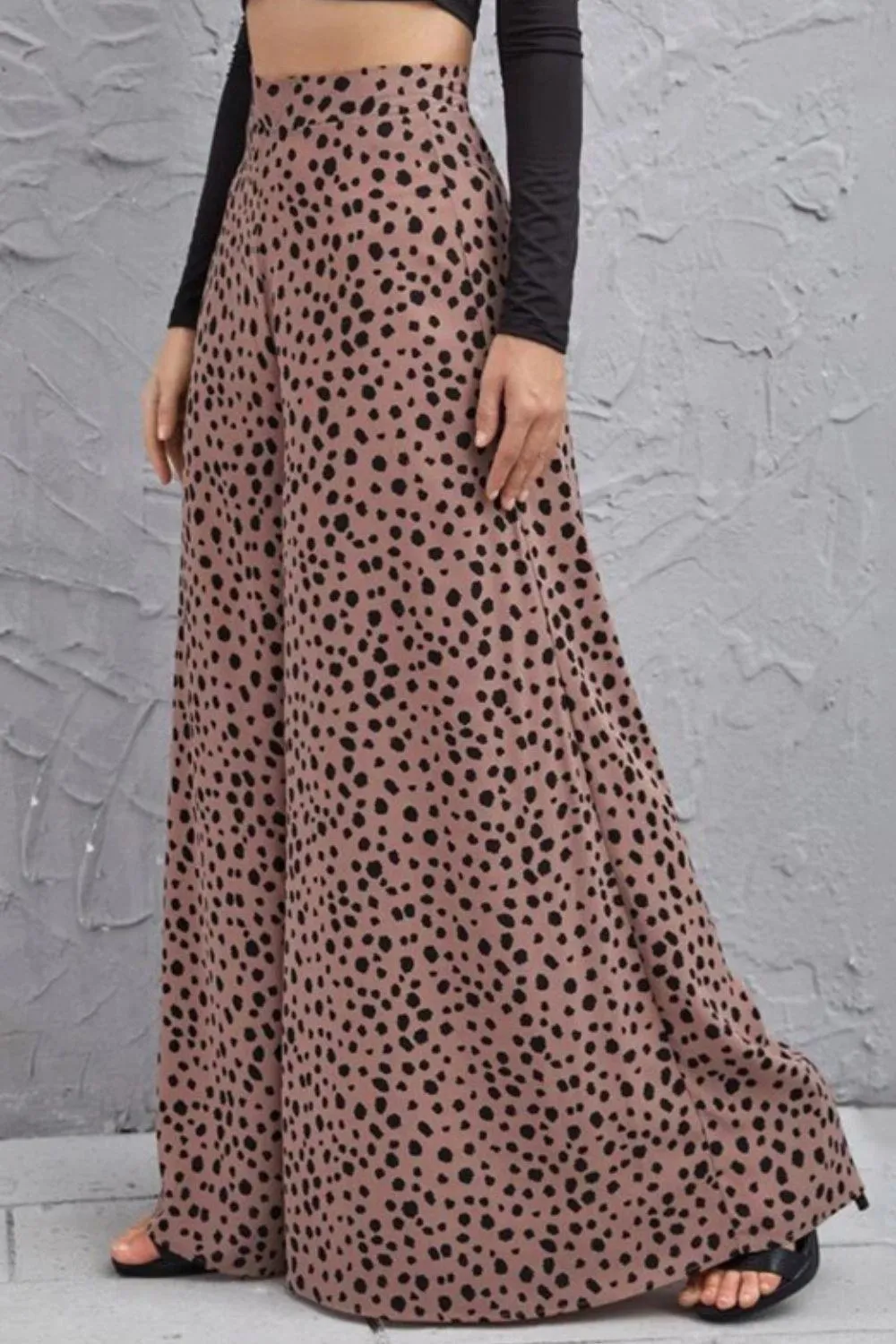 Unbeatable Flare Animal Print Wide Leg Culottes