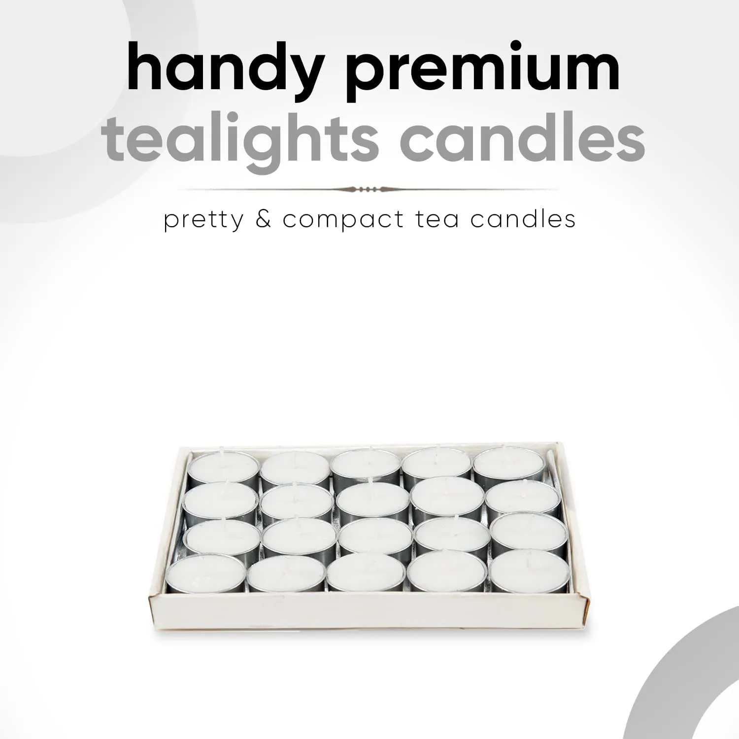 Vindhya Pure Smokeless Tea Light Wax Candles (Unscented)/ 100% Pure Wax- White Tea Set Candle (Set of 200 Pcs.)