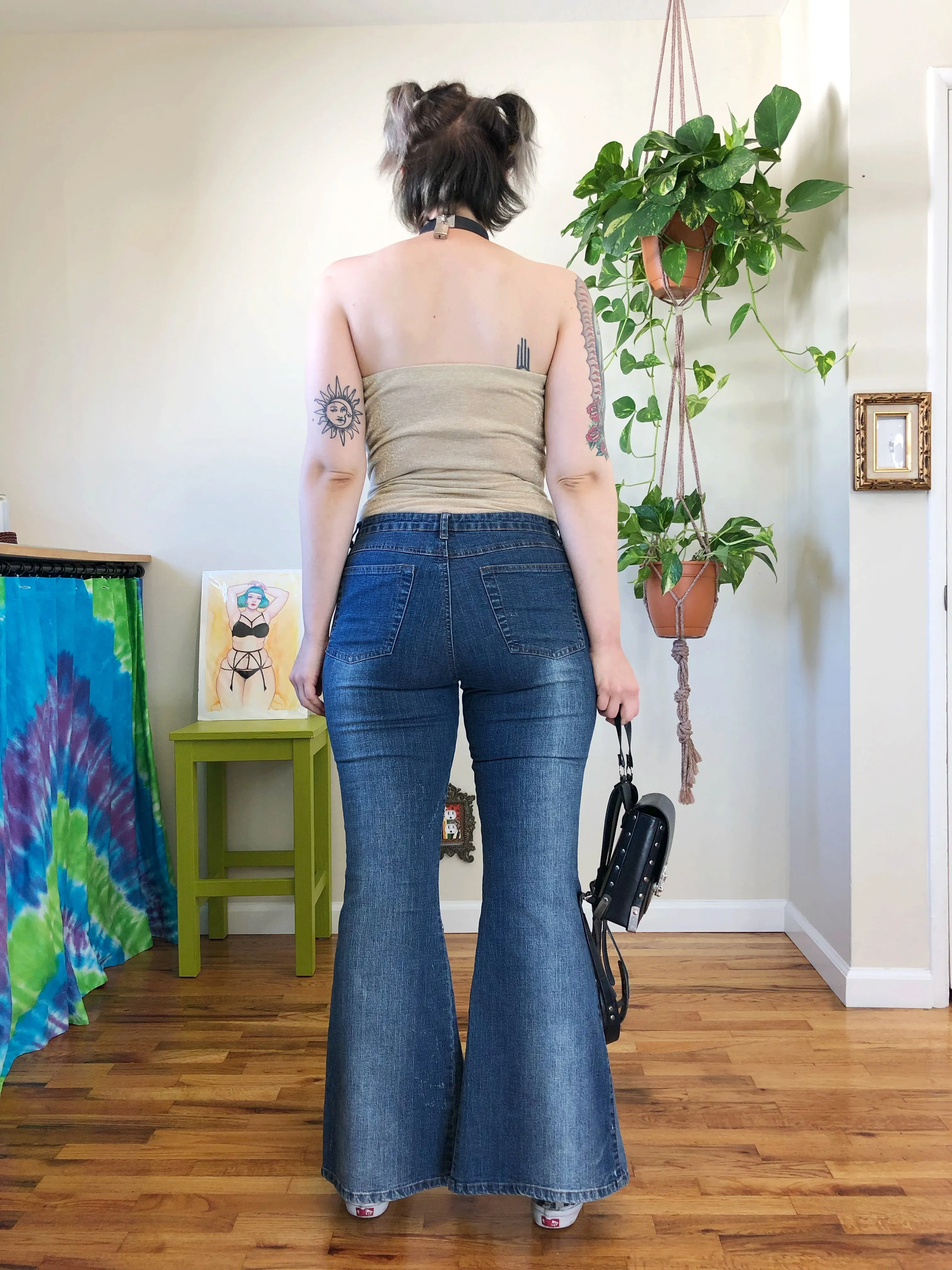 Vintage Denim Mega Slit Flares - XL