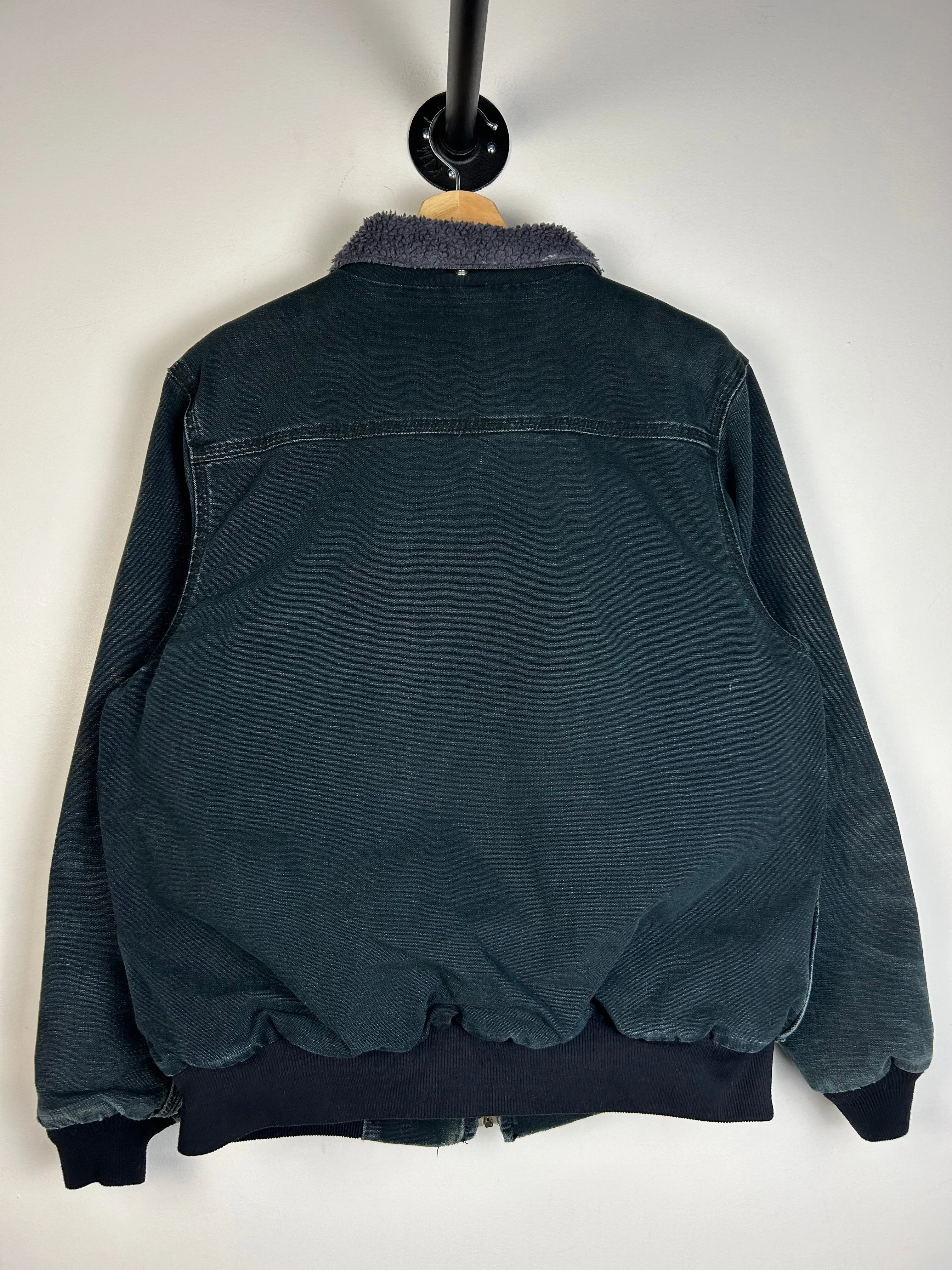 Vintage Y2K Carhartt Sherpa Lined Cropped Black Jacket