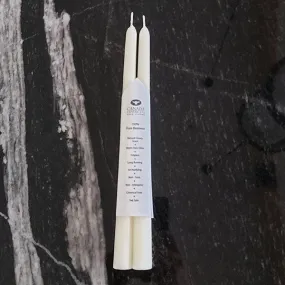 White Beeswax Tapers - 7/8" x 12"