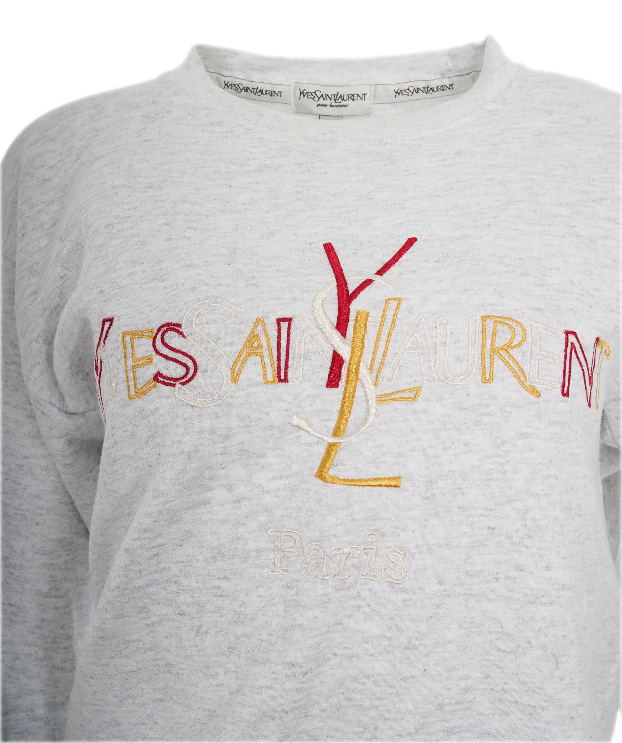 YSL Light Grey YSL Crewneck Jumper  ALL0606