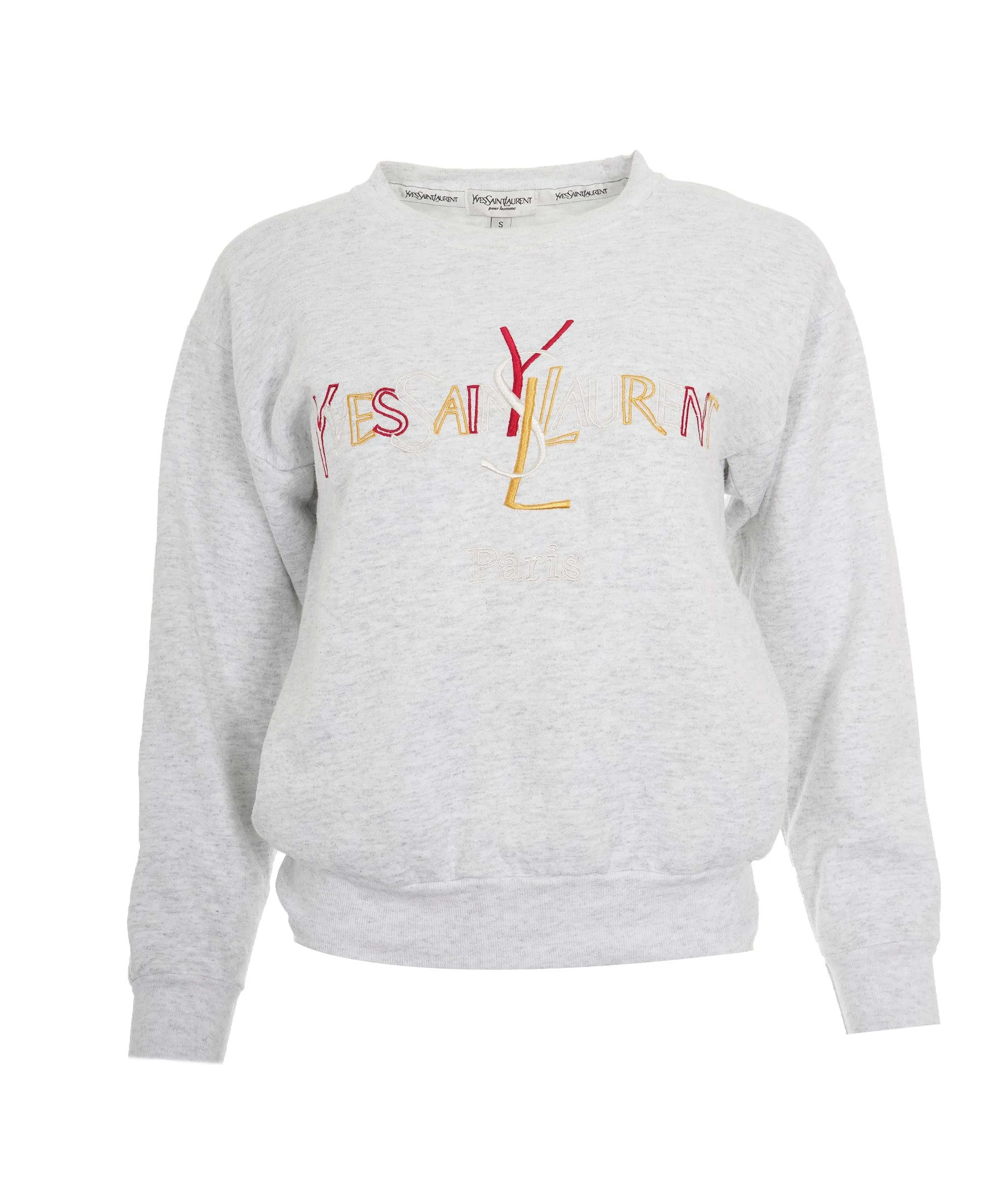 YSL Light Grey YSL Crewneck Jumper  ALL0606